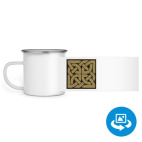 Кружка металлическая белая (круговая запечатка)