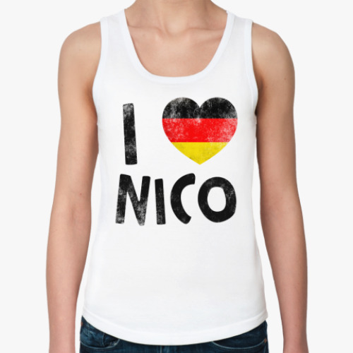 Женская майка с принтом  I LOVE NIKO