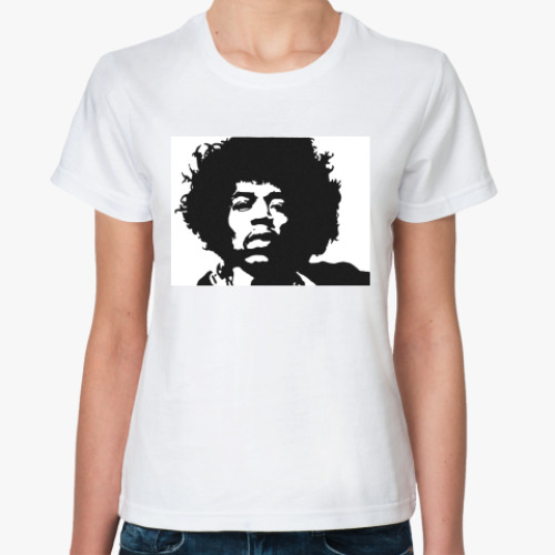 Классическая футболка с принтом   hendrix