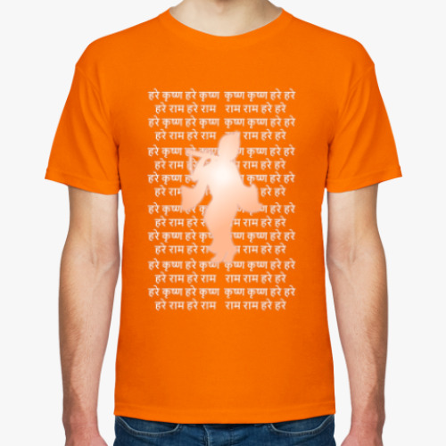 Футболка с принтом Кришна и Харе Кришна мантра
