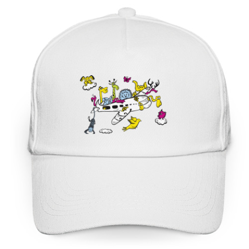 Кепка бейсболка с принтом Самолет