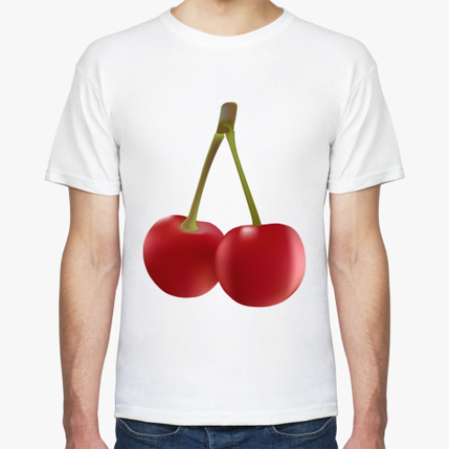 Футболка с принтом Вишня