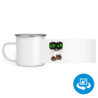 Кружка металлическая белая (круговая запечатка)