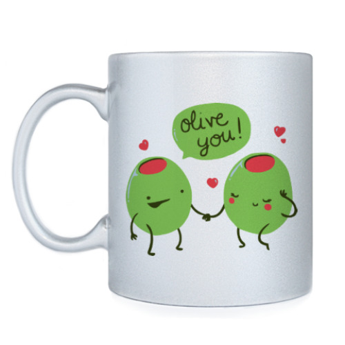 Кружка с принтом Olive You