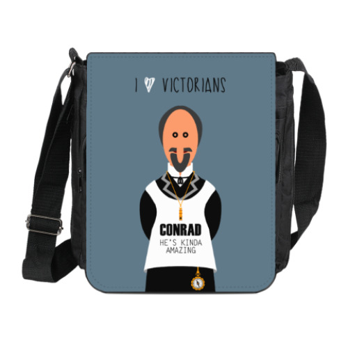 Сумка на плечо (мини-планшет) с принтом Английские писатели