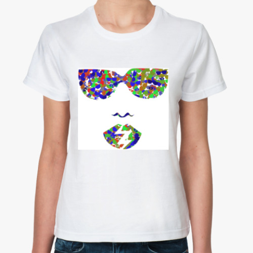 Классическая футболка с принтом  ClubGlasses