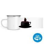 Кружка металлическая белая (круговая запечатка)