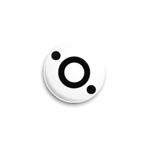 Значок 25мм с принтом Mars Black