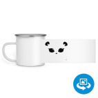 Кружка металлическая белая (круговая запечатка)