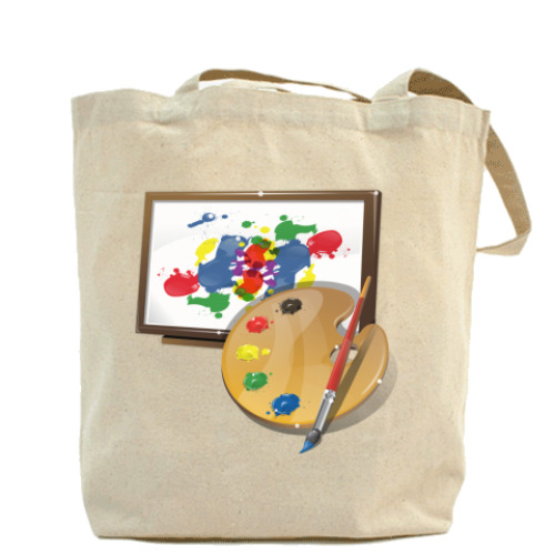 Сумка шоппер с принтом  Художник