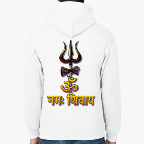 Толстовка худи с принтом Мантра Ом намах Шивайя