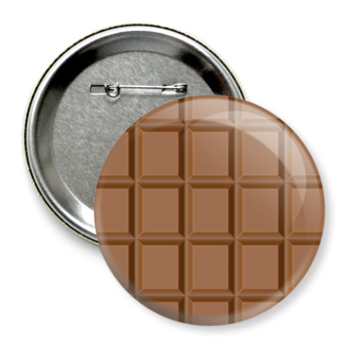 Значок 75мм с принтом Шоколад