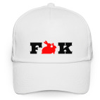 Кепка / бейсболка, белая (печать) Fuck