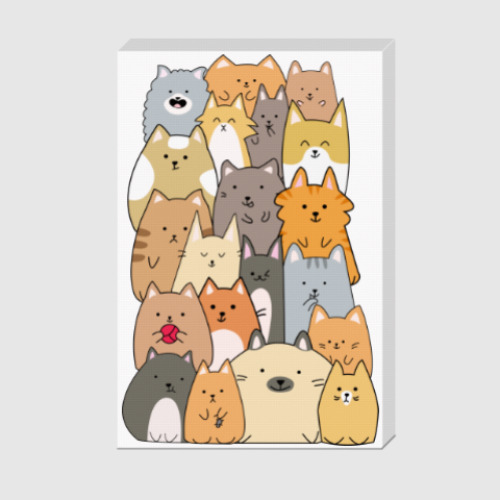 Холст с принтом Смешные коты (funny cats)