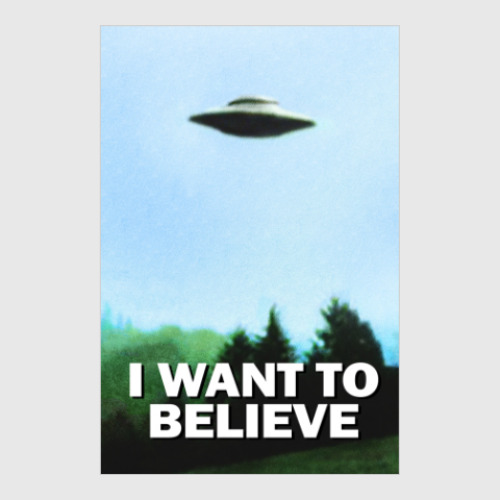Постер с принтом I WANT TO BELIEVE