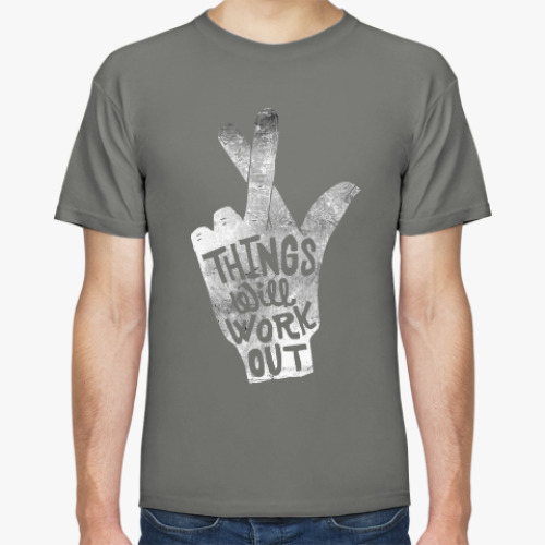 Футболка с принтом Fingers Crossed