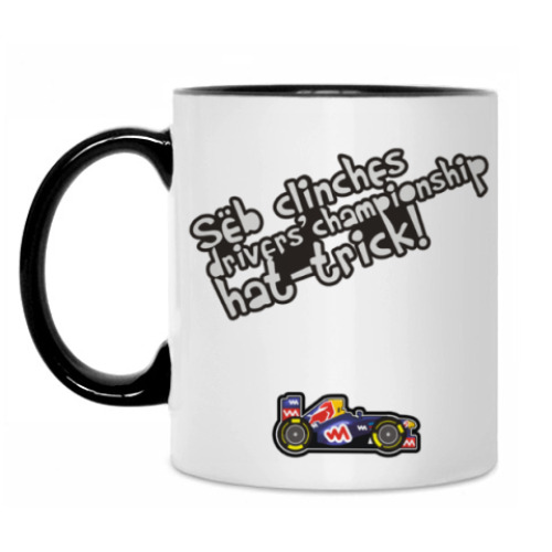 Кружка с принтом Sёb hat-trick!