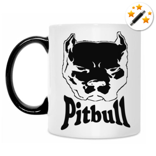 Кружка-хамелеон с принтом Pitbull
