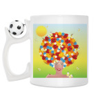 Кружка с футбольным мячиком