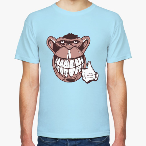 Футболка с принтом Веселая обезьяна