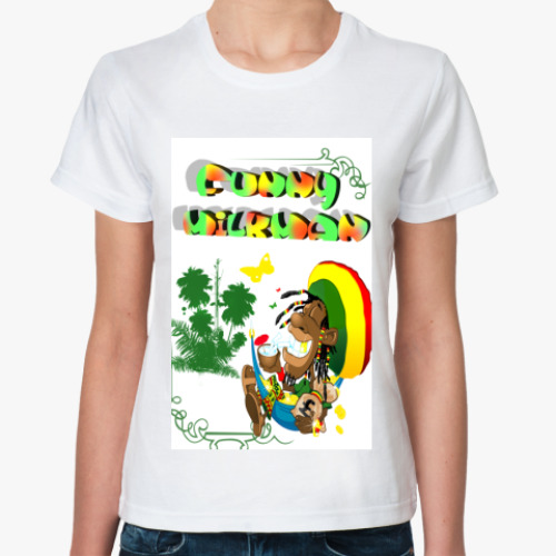 Классическая футболка с принтом Веселый молочник