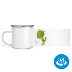 Кружка металлическая белая (круговая запечатка)