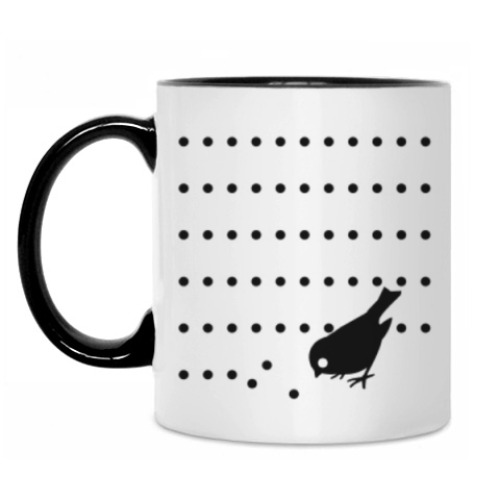 Кружка с принтом Птичка