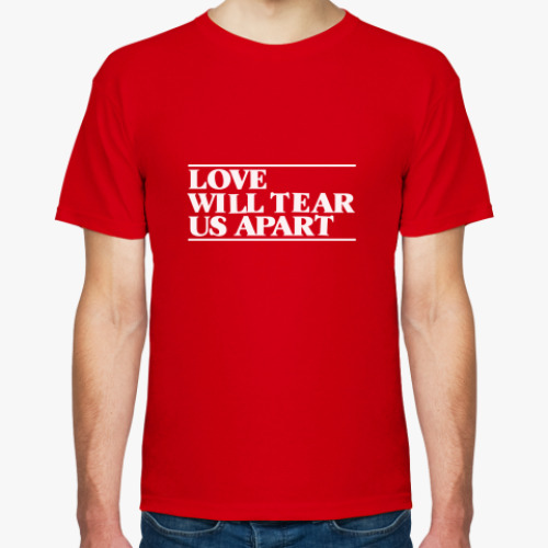 Футболка с принтом love will tear us apart