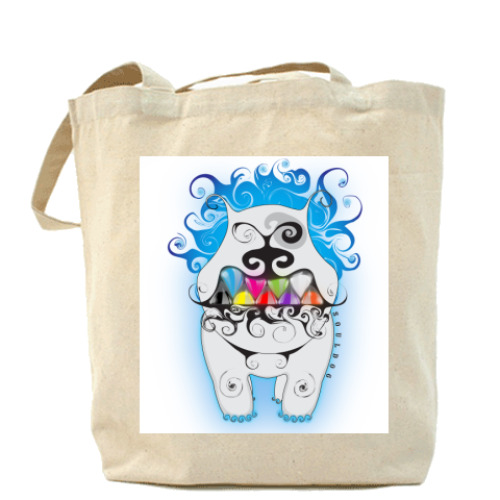 Сумка шоппер с принтом 'улыбка'