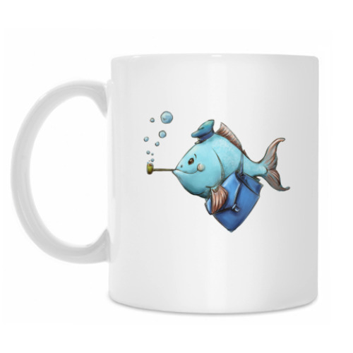 Кружка с принтом 'Счастливая рыба'