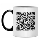 Двухцветная кружка QR код Я пью чай