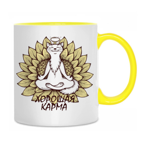 Кружка с принтом 'Хорошая карма'