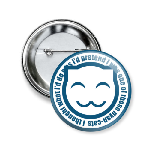 Значок 50мм с принтом The Laughing Cat
