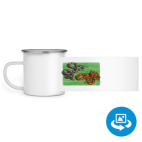 Кружка металлическая белая (круговая запечатка)