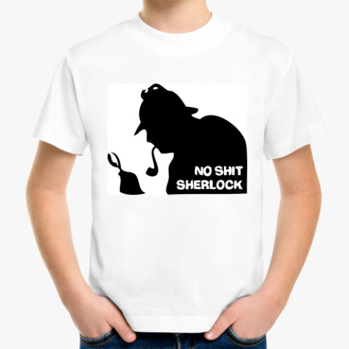 Детская футболка с принтом Шерлок