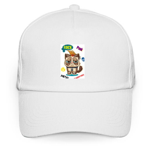 Кепка бейсболка с принтом Кот Тард (Grumpy Cat) неформал