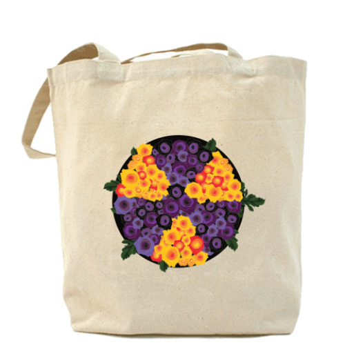 Сумка шоппер с принтом Ядерный букет