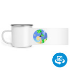 Кружка металлическая белая (круговая запечатка)