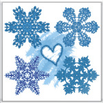 Влюбленные снежинки