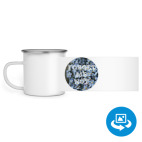 Кружка металлическая белая (круговая запечатка)