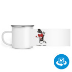 Кружка металлическая белая (круговая запечатка)