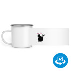 Кружка металлическая белая (круговая запечатка)