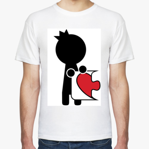 Футболка с принтом Парная футболка для влюблённых