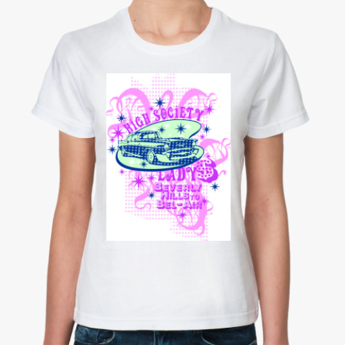 Классическая футболка с принтом Auto