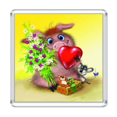 Магнит с принтом ПРОСТО ТАК