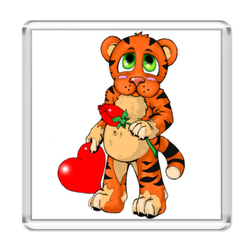 Магнит с принтом Тигренок