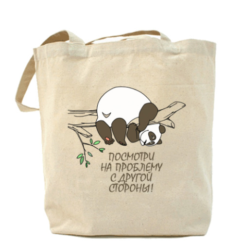 Сумка шоппер с принтом Посмотри!