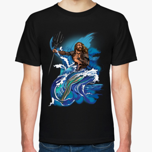 Футболка с принтом Jason Momoa as Aquaman