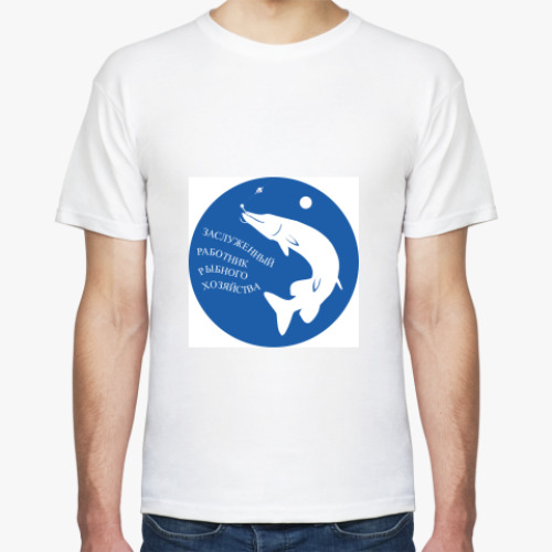 Футболка с принтом Ведущий рыболов