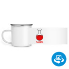 Кружка металлическая белая (круговая запечатка)